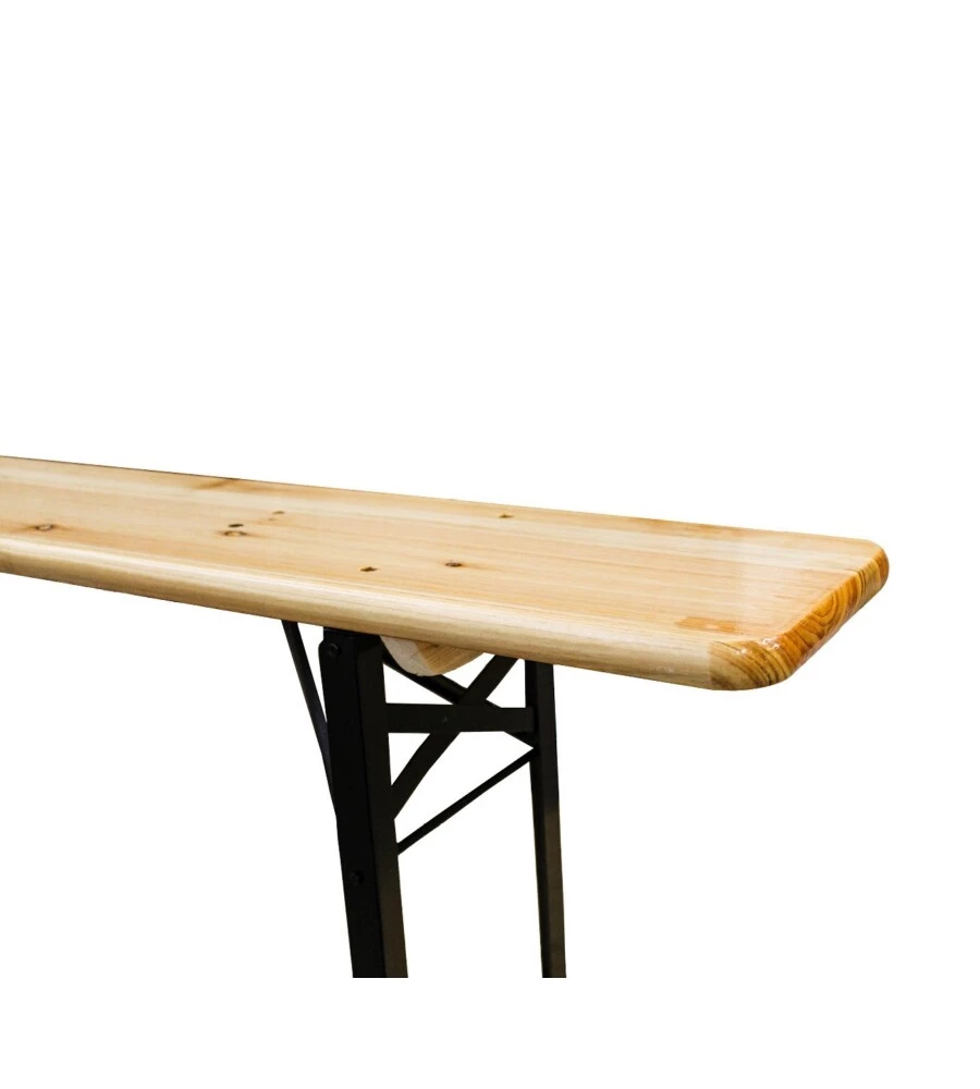 SET BIRRERIA DA GIARDINO PIEGHEVOLE EUROGARDEN IN LEGNO 200X70 CM